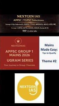 APPSC Group 1 Mains 2026 Strategy | Mains Made Easy | Theme-2 NEXTGEN IAS #appsc #group1mains