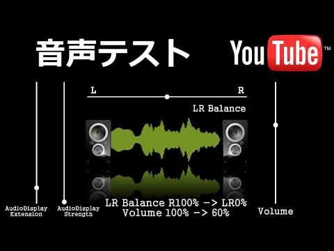 【AviUtl】YouTube stereo audio test YouTubeステレオ音声テスト
