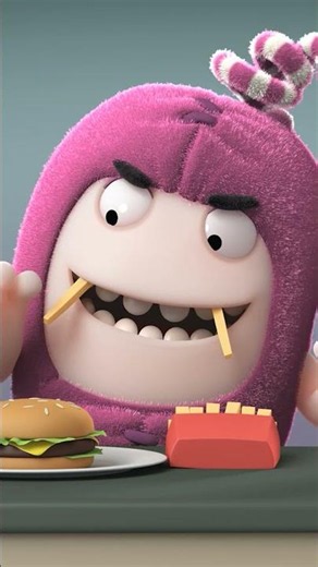 🍔😂 Makan Siang Super Rusuh!| #Oddbods #shorts #KartunLucu #KartunPopuler #OddbodsLucu
