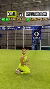 2.5M views · 29K reactions | Touch Test Girl vs. Microwave in a Hilarious Speed Ball Challenge! ⚽ vs. ️ | Footbot reels | Facebook