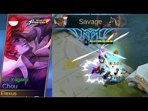 Chou Special KoF Skin Iori Yagami Gameplay (Favourite Character) - Mobile Legends