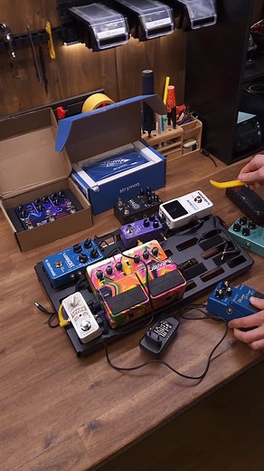 The first step in building a pedalboard from scratch at Stan's Pedalboards Boutique Workshop: 1. Digital mock-up 2. Making digital wiring diagram 3. Fitting all pedals into the pedalboard in real life. To be continued | Stan Pedalboards