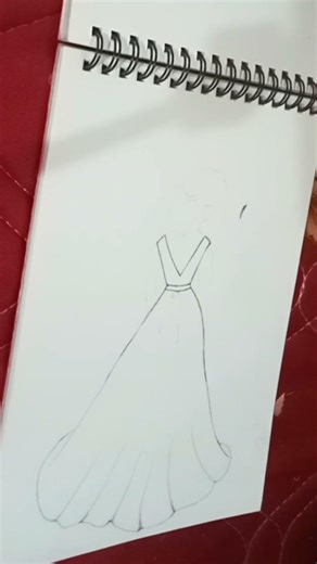 dress 👗 dress drawing।। easy drawing tutorial