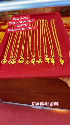 Pure 24K Gold Chains and Pendants Available