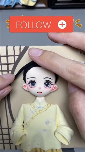 How to make a cute clay doll #crafts #clayarts #airdryclay #claydoll #handmade
