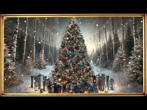 Christmas Tree Themes with Music | 4K Frame TV Art Screensaver | Relaxing Holiday Ambiance