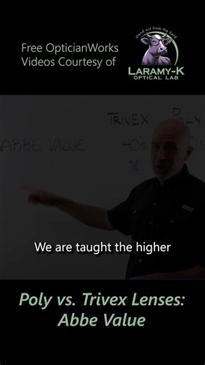 18 reactions | Poly vs. Trivex Lenses: Abbe Value #optician #optical #laramyk #opticianworks #opticiantraining #abo #abocertification | Laramy-K OpticianWorks | Facebook