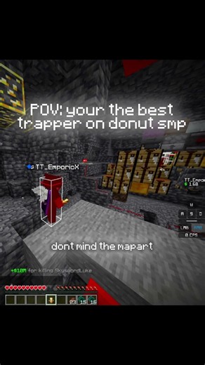 best trapper on the donut smp #donutsmp #trapping #railgun
