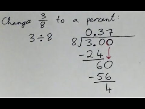 Convert the Fraction 3/8 to a Percent