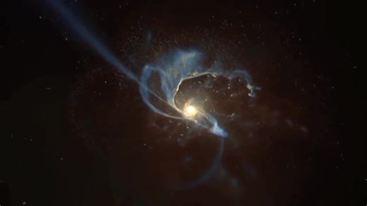 Andromeda Galaxy Colliding with the Milky Way