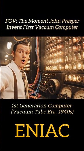 POV: The Moment Jhon Prosper Invent First Vaccum Computer | #computer #eniac ‪@GautamGsPathshala0‬