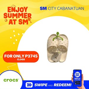 1.1K views | Slide into summer comfort! ☀️ Breeze through the season with this clogs from Crocs—light, comfy, and made for every summer step! Grab yours for P3745 and walk in effortless style.   Upper Ground ⏰ 10AM - 9PM Shop smarter by saving more when you download the SM Malls Online app! #AweSMDealsEveryday #DoTheSuperSwipe https://click.smmallsonline.com/DFqS/2025SMSummerMustHaves #EverythingsHereAtSM #AlwaysMoreFun | SM City Cabanatuan Official | Facebook