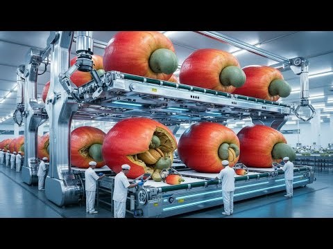 Inside a High-Tech Fruit Factory: How Cashews Become Candy | Full Process