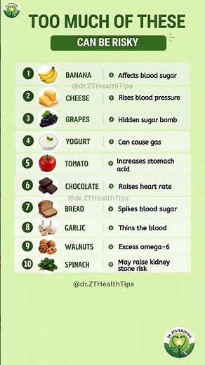 10 Foods That Can Cause Problems When You Eat Too Much | Dr. ZT’s Health Tips
