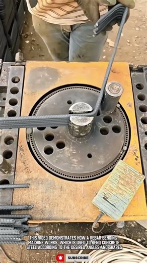 Automatic Metal Bending Tool: Precision Steel Bar Shaping for Construction Work #tooltechnology