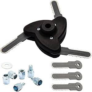 Quintillus H01 Weed Eater Blades for Gas Powered Weed Eater String Trimmer Head 3-Blade Universal Trimmer Head Attachment for Weedeater Grass Head for Weed Wacker Blade Replacement for Weed Warrior