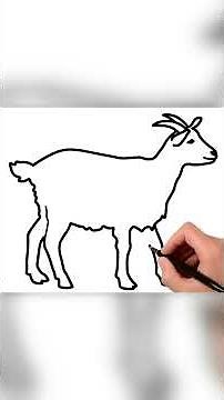 [Shorts] 🐐 How to draw a Goat | Step by step tutorial to draw and color Goat | Pencil to Palette