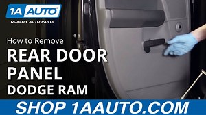 How to Remove Rear Door Panel 2002-08 Dodge Ram