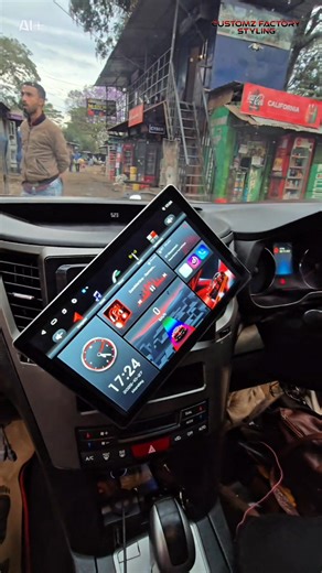 12 Inch Rotating Android radio in stock. NB. It fits on a 9 inch android frame, hence can fit any vehicle. Tell: 0700896000 #CapCut #viral #fyp #customzfactoryaudio | Customz factory audio