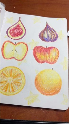 ohuhu colored pencil fruit tutorial#coloredpencil #sketchbook #ohuhu #arttutorial #drawingtutorial