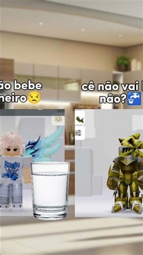 meu amigo pedido a água e eu dando