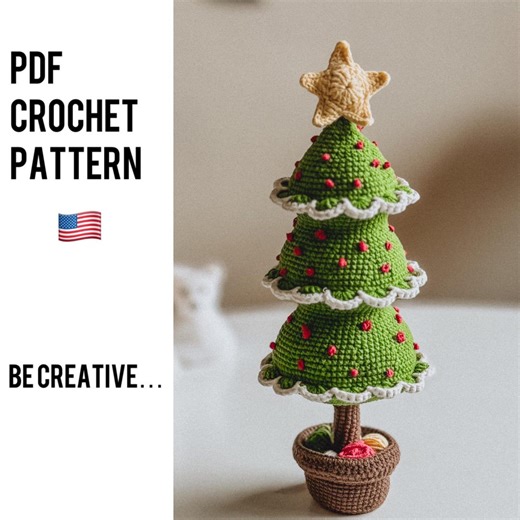 Crochet Christmas Tree Pattern, Amigurumi PDF (english and Spanish) - Etsy