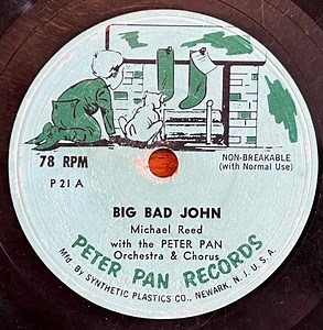 Michael Reed With The Peter Pan Orchestra & Chorus / Tex Johnson And His Sixshooters - Big Bad John / Patonia