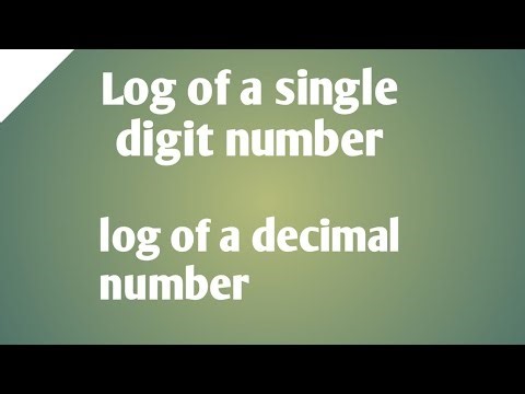 How to find log of single digit number and decimals