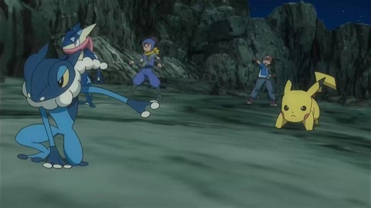That moment when Ash's Frogadier evolved into Greninja 🔥