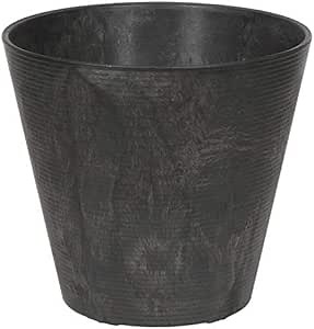 Novelty Artstone 34108 Cali Round Planter, Black