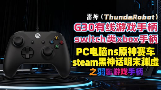 雷神G30有线游戏手柄实测：兼容Switch/PC/NS，多平台畅玩赛车类大作，握感舒适，响应超快，玩家直呼“性价比炸裂”！