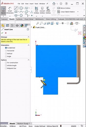 Design a Sheet Metal Part from the Flattened State in SolidWorks #shorts