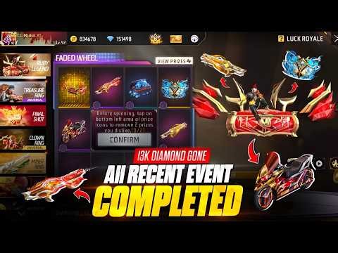 13K Diamonds Gone 😱🔥 | Full Event Completion | Free Fire MAX