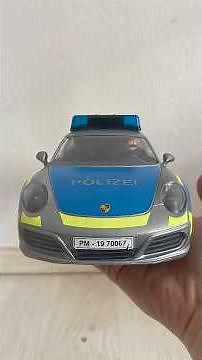 This Playmobil Porsche Police Car has ACTUAL working lights!