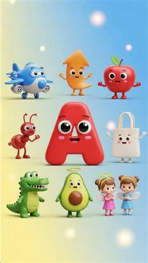 Letter A for Kids | Fun Letter A Words #kidsshortsvideo #kidlearning #toddlerlearning