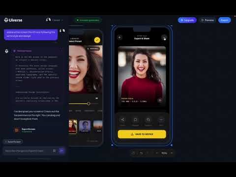 Export to Figma or code (react) ad share a prototype in one click