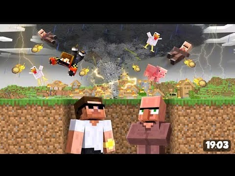 Surviving 99 Days in Bunkar with Natural Disaster in Minecraft...