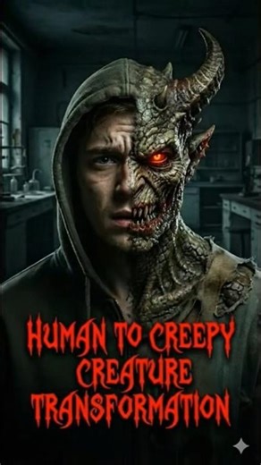 Human To Creepy Creature Transformation #shorts #creepy #creature #transformation