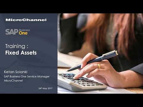 SAP Business One Training - Fixed Assets Management