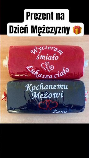Prezent na Dzień Mężczyzny 💪 Ręcznik personalizowany z haftem 🎁