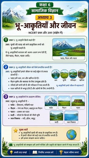 Social science Class Vl Chapter 3, Landforms and Life#ncert#ncertsolution