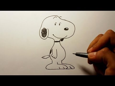 How to draw Snoopy [Peanuts] drawing tutorial