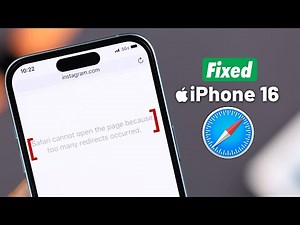 iPhone 16: How to Fix “Safari Cannot Open the Page Because Too Many Redirects Occurred” Error!
