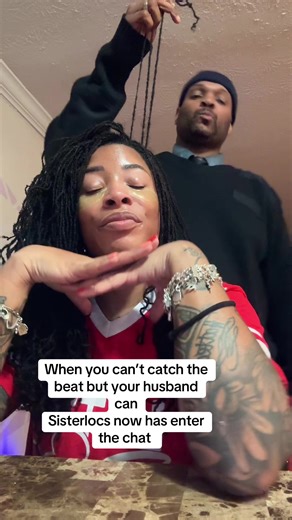 When you can’t catch the beat but your husband can Sisterlocs now has enter the chat !! #sisterlocks #sisterlocksjourney #guccimane