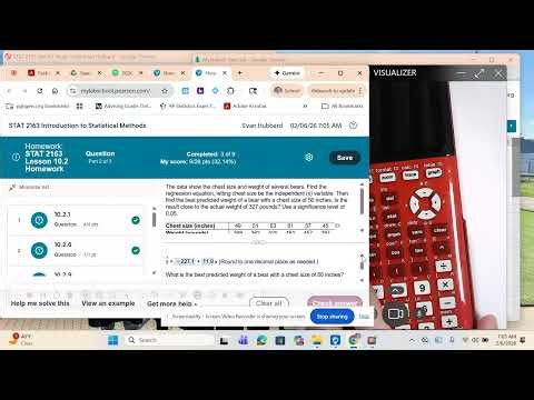 STAT 2163 Lesson 10.2 Homework Video