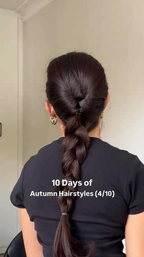 Selin on Instagram: "Day 4 of 10 Autumn Hairstyles 🍂🤎 This chic braided look is perfect for keeping your hair out of your face on windy fall days. A cute and practical hairstyle you’ll want to try this season #autumnhairstyles #fallhairinspo #braidedhairstyle #hairtutorial #fallhairtrends"