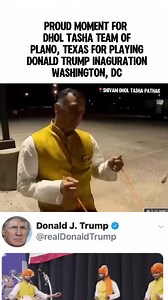 Proud moment for Shivam Dhol Pathak 🔥🙌🌶️The upcoming Presidential Inaugural Parade on January 20, following the swearing-in of President Donald J. Trump and Vice President J.D. Vance, promises a rich display of American diversity, unity, and tradition. This year, the parade is particularly noteworthy for its inclusion of Shivam Dhol Tasha Pathak, a Dallas-based Indian-American drum ensemble, making history as the first Indian diaspora group from Texas to participate in this historic event. #d