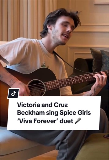 Cruz Beckham and Victoria Beckham Perform Spice Girls 'Viva Forever'