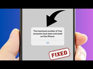The maximum number of free accounts have been activated on this iPhone !