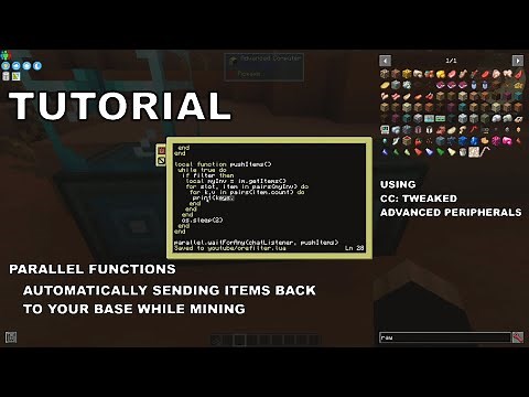 Tutorial - ComputerCraft - Parallel Functions - Automatically Pulling Items Based on Tag #lua